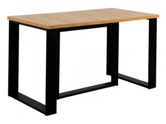 BRW Meble Loft 130/330 étkezőasztal - fekete/wotan tölgy Étkező