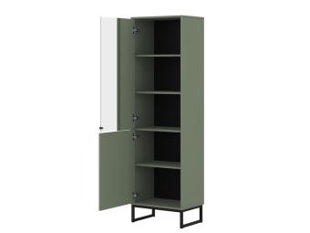 Helvetia meble Loft III 05 vitrin - fekete/fenyő zöld Elemes nappali bútorok