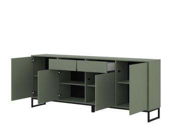 Helvetia meble Loft III 47 komód - fekete/fenyő zöld Elemes nappali bútorok