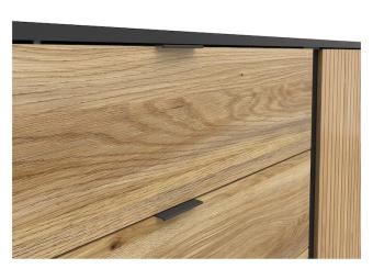 BRW Meble Luen KOM1D3S komód - fekete/mauvella tölgy/tegola tölgy Elemes nappali bútorok