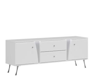Liveo meble Luxor LX-01 TV állvány - fehér/fényes fehér Elemes nappali bútorok
