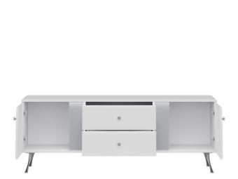 Liveo meble Luxor LX-01 TV állvány - fehér/fényes fehér Elemes nappali bútorok
