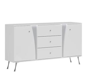Liveo meble Luxor LX-03 komód - fehér/fényes fehér Elemes nappali bútorok