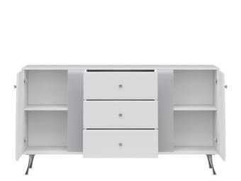 Liveo meble Luxor LX-03 komód - fehér/fényes fehér Elemes nappali bútorok