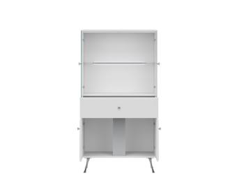 Liveo meble Luxor LX-04 vitrin - fehér/fényes fehér Elemes nappali bútorok