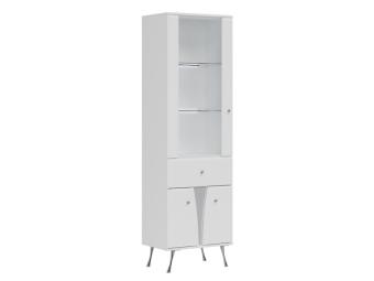 Liveo meble Luxor LX-05 vitrin - fehér/fényes fehér Elemes nappali bútorok