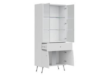 Liveo meble Luxor LX-06 vitrin - fehér/fényes fehér Elemes nappali bútorok