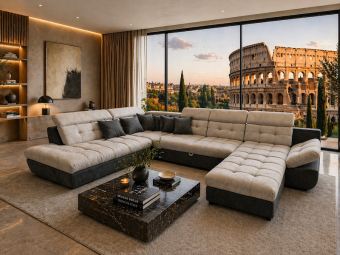 Sandra design Madeira U sarokgarnitúra külön fejtámlás - F kat. - jobbos Ülőgarnitúra