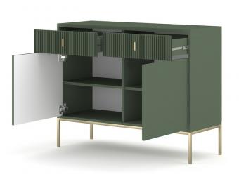 Wip meble Maggiore KOM2D2S komód - arany/zöld Elemes nappali bútorok
