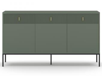 Wip meble Maggiore KOM3D3S komód - fekete/zöld Elemes nappali bútorok