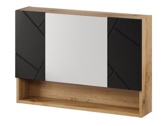 Szynaka meble Mazi 58 fali elem - wotan tölgy/fekete Elemes fürdőszoba bútorok