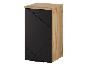 Szynaka meble Mazi 71 fali elem - wotan tölgy/fekete Elemes fürdőszoba bútorok