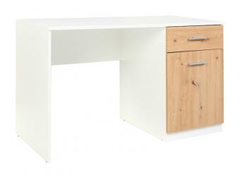 BRW Meble Medan BIU1D1S íróasztal - fehér/artisan tölgy Iroda bútor