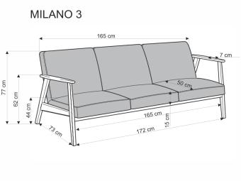 Milano 3S kanapé
