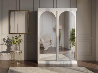 Jurek meble Modin 150 tolóajtós gardróbszekrény - fehér Hálószoba