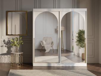 Jurek meble Modin 200 tolóajtós gardróbszekrény - fehér Hálószoba