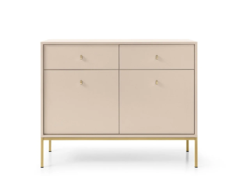 Piaski meble Mono MKSZ104 komód - arany/világos bézs Elemes nappali bútorok