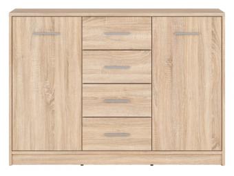 BRW Gerbor Pol Nepo KOM2D4S komód - világos sonoma tölgy Elemes nappali bútorok