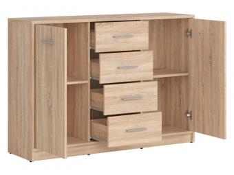 BRW Gerbor Pol Nepo KOM2D4S komód - világos sonoma tölgy Elemes nappali bútorok