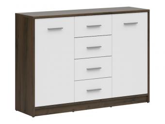 BRW Meble Nepo Plus KOM2D4S komód - noble tölgy/fehér Elemes ifjúsági bútorok