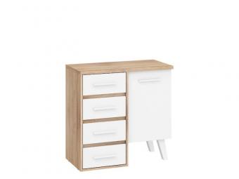 Meblocross meble Nordis NOR-03 komód - világos sonoma tölgy/fehér Elemes nappali bútorok