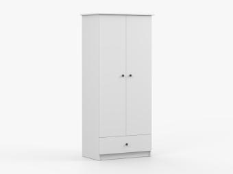 Idzczak meble Olaf 01 akasztós polcos szekrény - fehér/fekete Elemes ifjúsági bútorok