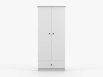 Idzczak meble Olaf 01 akasztós polcos szekrény - fehér/fekete Elemes ifjúsági bútorok