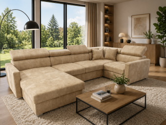 Sandra design Paloma U sarokgarnitúra - E kat. - balos Ülőgarnitúra