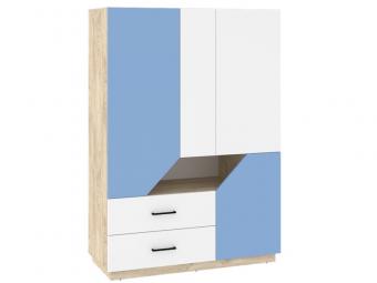 Meblocross meble Pax 23 gardróbszekrény - endgrain tölgy/világos kék/fehér Elemes nappali bútorok