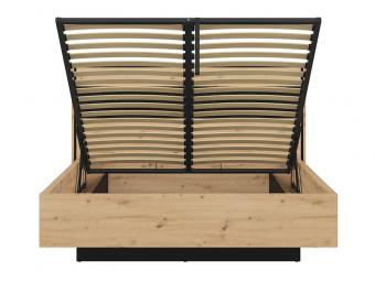 BRW Meble Pont LOZ160 franciaágy - artisan tölgy/fekete Elemes nappali bútorok