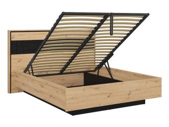 BRW Meble Pont LOZ160 franciaágy - artisan tölgy/fekete Elemes nappali bútorok