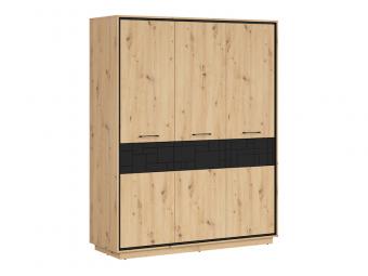 BRW Meble Pont SZF3D2E gardróbszekrény - artisan tölgy/fekete Elemes nappali bútorok