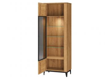 Szynaka meble Porto I 10 vitrin - arany tölgy/fekete Elemes nappali bútorok