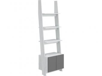 Meblocross meble Rack RAC-04 polcos szekrény - craft fehér/grafit Elemes nappali bútorok