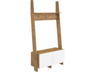 Meblocross meble Rack RAC-10 fogas - burgundi tölgy/fényes fehér Elemes nappali bútorok
