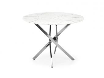 Halmar meble Raymond 3 étkezőasztal - cróm/fehér márványhatás Étkező