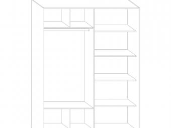 Meblocross meble Rico 180A tolóajtós gardróbszekrény - világos sonoma tölgy/sötét sonoma tölgy Hálószoba