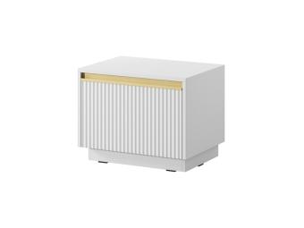 Piaski meble Royal S54 éjjeliszekrény - fehér/arany Elemes nappali bútorok