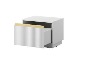 Piaski meble Royal S54 éjjeliszekrény - fehér/arany Elemes nappali bútorok