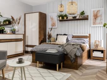 BRW Meble Ruso REG1D nyitott szekrény Elemes nappali bútorok