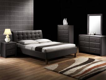 Halmar meble Samara 160 franciaágy keret - fekete Hálószoba