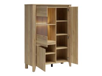 BRW Meble Sawira II REG2D1W vitrin - mauvella tölgy Elemes nappali bútorok