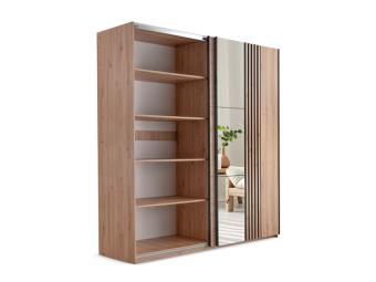 Stolar meble Sintra 203 tolóajtós gardróbszekrény - artisan tölgy/fekete Hálószoba