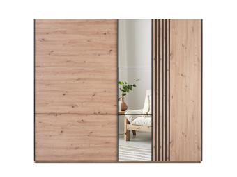 Stolar meble Sintra 250 tolóajtós gardróbszekrény - artisan tölgy/fekete Hálószoba