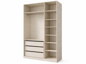 Jurek meble Soreno 135 gardróbszekrény - macadamia/fekete Elemes hálószobák