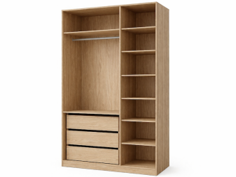 Jurek meble Soreno 135 gardróbszekrény - tavaszi tölgy/macadamia/fekete Elemes hálószobák