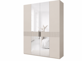 Jurek meble Soreno 180 gardróbszekrény - macadamia/fekete Elemes hálószobák