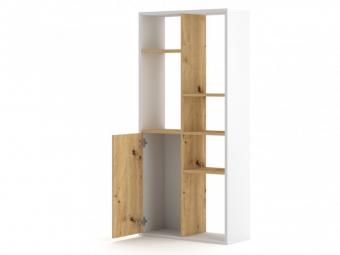 Renar meble Space REG1D könyvespolc - fehér/artisan tölgy Nappali