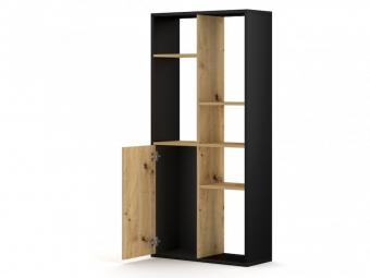 Renar meble Space REG1D könyvespolc - fekete/artisan tölgy Nappali