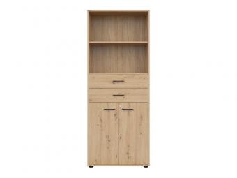 BRW Meble Space office REG2D2S/200Z polcos szekrény - artisan tölgy Elemes iroda bútorok